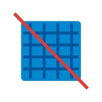 Grid Off Flat Multicolor Icon vector