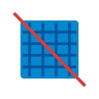 Grid Off Flat Multicolor Icon vector