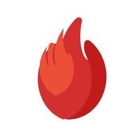 fuego, plano, multicolor, icono vector