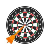 Dartboard Flat Multicolor Icon vector