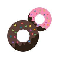 Doughnuts Flat Multicolor Icon vector