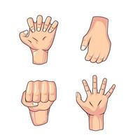 cartoon illustration of hand vector