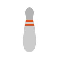 Bowling Pin Flat Multicolor Icon vector