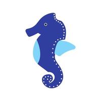 Sea Horse Flat Multicolor Icon vector