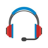 Headphones Flat Multicolor Icon vector