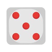 Dice II Flat Multicolor Icon vector