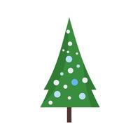 Tree in Snow Flat Multicolor Icon vector