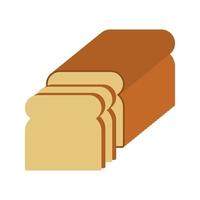 Sliced Bread Flat Multicolor Icon vector