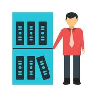File Management Flat Multicolor Icon vector