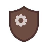 Shield Settings Flat Multicolor Icon vector