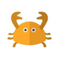 Crab Flat Multicolor Icon vector