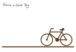 Have a good day Bicycle postcard vector