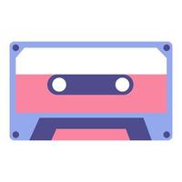 Cassette tape isolated on a white background. 90s concept. vector