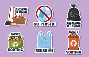 Recycling at Home Sticker vector