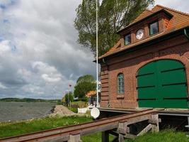 Maasholm at the river schlei in germany photo