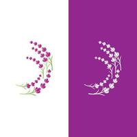 Fresh Lavender flower logo vector