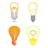 light bulb symbol icon vector