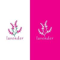 vector de logotipo de flor de lavanda fresca