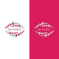 Fresh Lavender flower logo vector