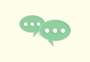 Communication concept. The word communicate with pastel dialog speech bubbles. Vector illustration