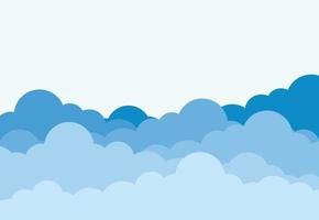 cielo azul con nubes para póster, presentación, concepto de diseño de sitio web espacio en blanco para texto. ilustración vectorial vector