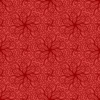 RED SEAMLESS VECTOR BACKGROUND WITH SPIRAL CURLS