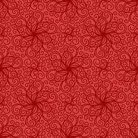 RED SEAMLESS VECTOR BACKGROUND WITH SPIRAL CURLS