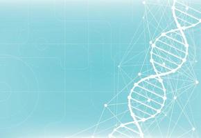 Science template, wallpaper or banner with a DNA molecules. vector
