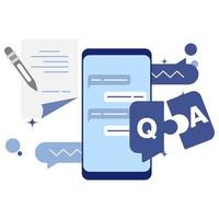 question and answer illustration vector