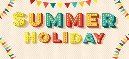 vibraciones de vacaciones de verano. diseño de carteles de banner de diseño de texto de vacaciones de verano. vector