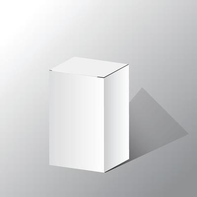 White blank cardboard package boxes mockup.