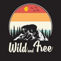 Wild and tree vector