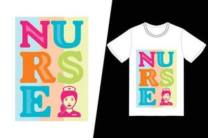Nurse. Nurse day design. Nurse t-shirt design vector. For t-shirt print and other uses. vector