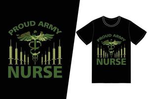 Proud army nurse Nurse day design. Nurse t-shirt design vector. For t-shirt print and other uses. vector