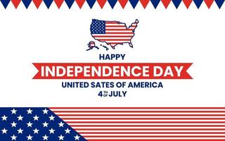 American Happy Independence Day. Suitable for greeting card, banner and poster.