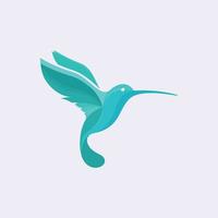 colibrí elegante vector logo