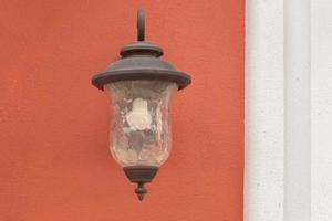 Street lamp on the wall photo
