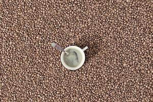 top view of coffee beans photo