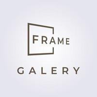 minimal line frame gallery logo icon symbol vector illustration design