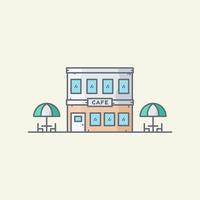 Cafe building vector illustration