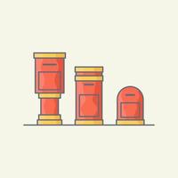 Mailbox collection vector illustration