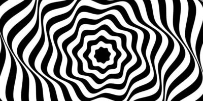 Illusion of vortex movement. Abstract op art illustration. Vector art.