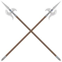 Halberd vector design, weapon used in the middle ages