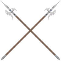 Halberd vector design, weapon used in the middle ages