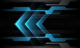 Abstract blue arrow direction grey metallic cyber black futuristic technology design modern background vector