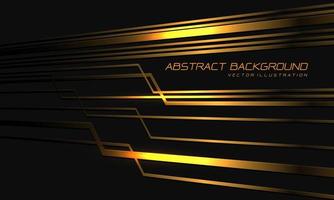 perspectiva de línea cibernética de circuito de oro abstracto en vector de tecnología futurista creativa moderna de diseño gris