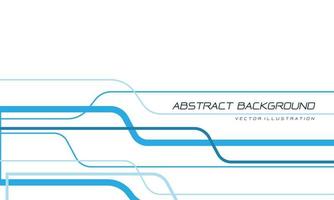 circuito azul abstracto línea cibernética curva geométrica en blanco con diseño de espacio en blanco vector de tecnología futurista creativa moderna