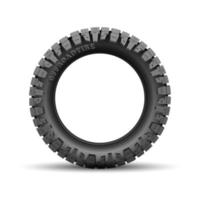 Realistic car wheel offroad on white background vector