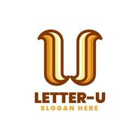 Letter logo, simple mascot style vector