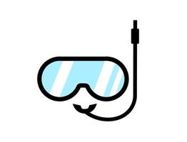 Scuba diving mask and pipe. vector